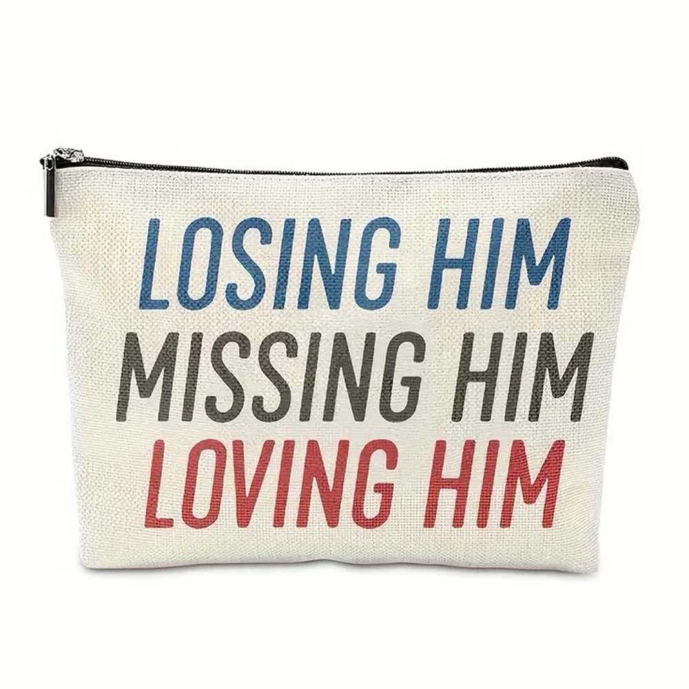 Cosmetic/ Travel Bag with Zipper & Print of Taylor Swift’s Lyrics Song Red NEW
